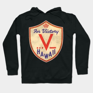 V for Victory WWII Hawaii Vintage Travel Souvenir Hoodie